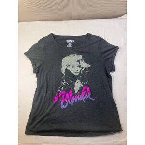 Blondie Band T Shirt Graphic Print Debbie Harry Charcoal Gray XL